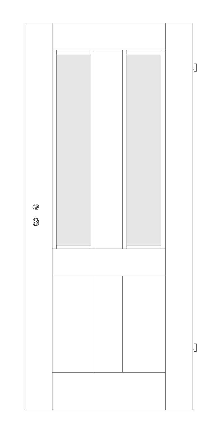 Landhaustür LG/4F-2LA Zeichnung