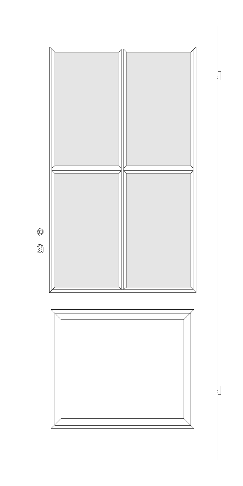 Landhaustür LH/02-SP4 Zeichnung