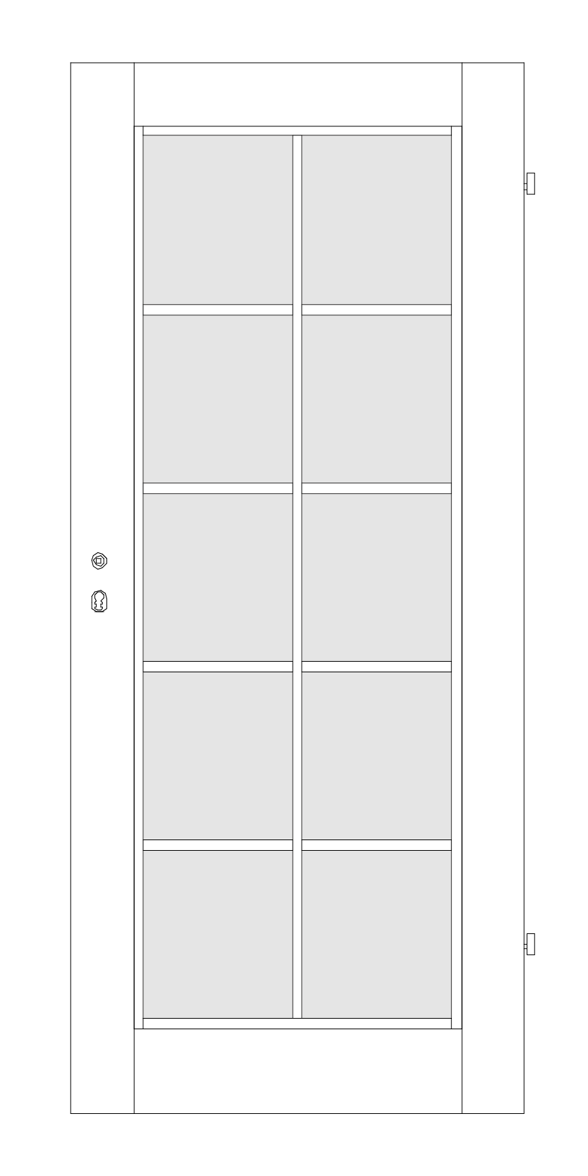 Landhaustür LS/1F-SP10 Zeichnung