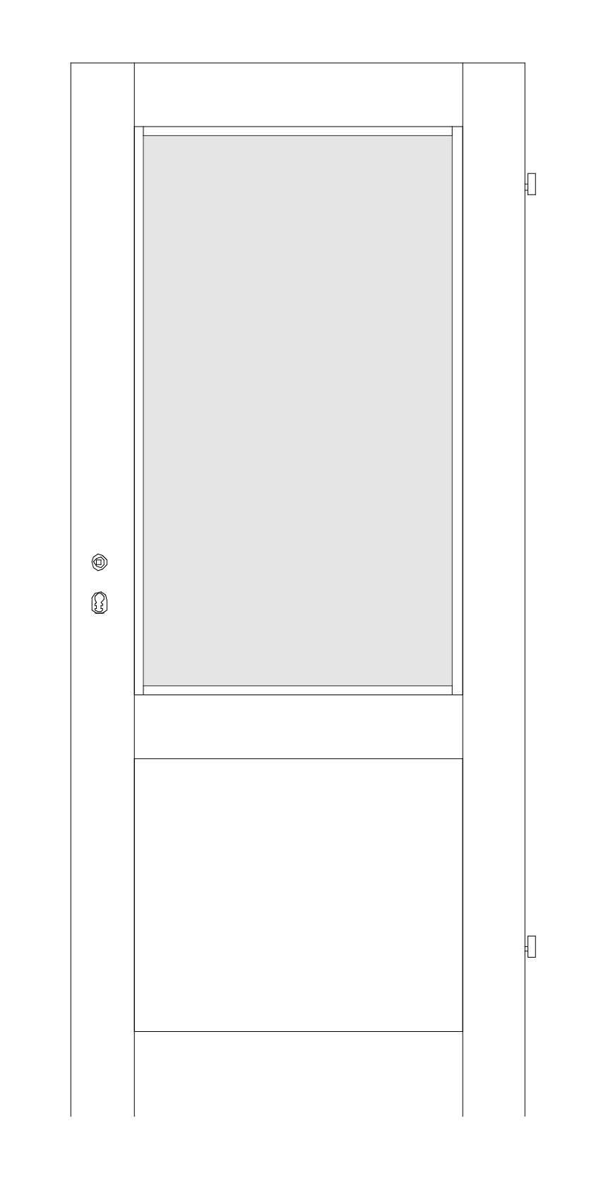 Landhaustür LS/2F-LA Zeichnung