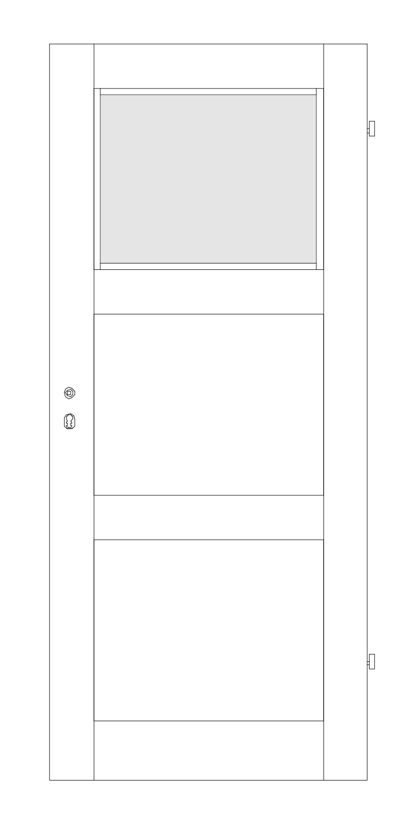 Landhaustür LS/K3-1xLA Zeichnung