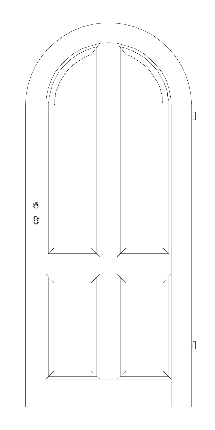 Rundbogentür LH/04-R Zeichnung